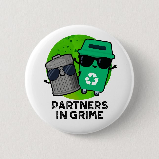 Partner in Grime Funny Trash Puff Button (Vorderseite)