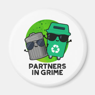 Partner in Grime Funny Trash Puff Magnet