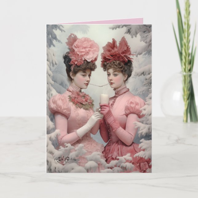 Partner von Mischief Feiertagskarte (Vorderseite)