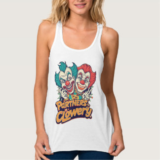 Partners in Clowery (Funny Clown Pun) Tank Top