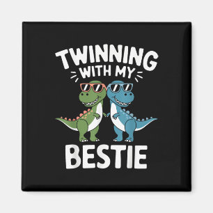 Partnerschaften mit meinem Bestie Funny Dinosaur B Magnet