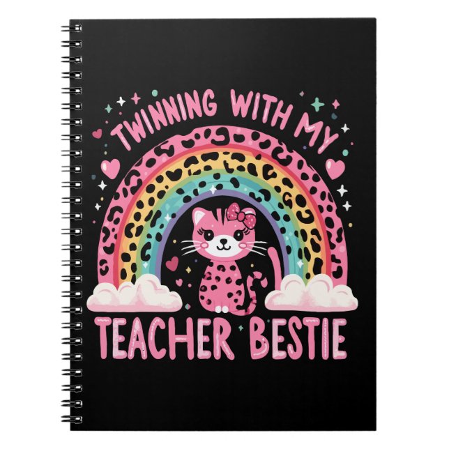 Partnerschaften mit meiner Lehrerin Bestie Rainbow Notizblock (Vorderseite)