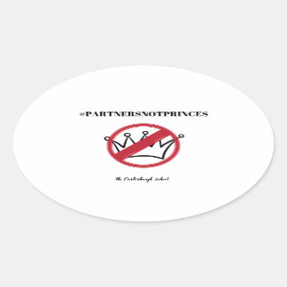 #PartnersNotPrinces Carterhaugh School Ovaler Aufkleber