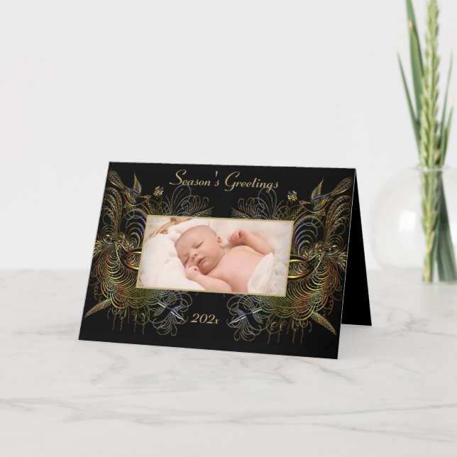 Partridge Foto Feiertagskarte (Vorderseite)