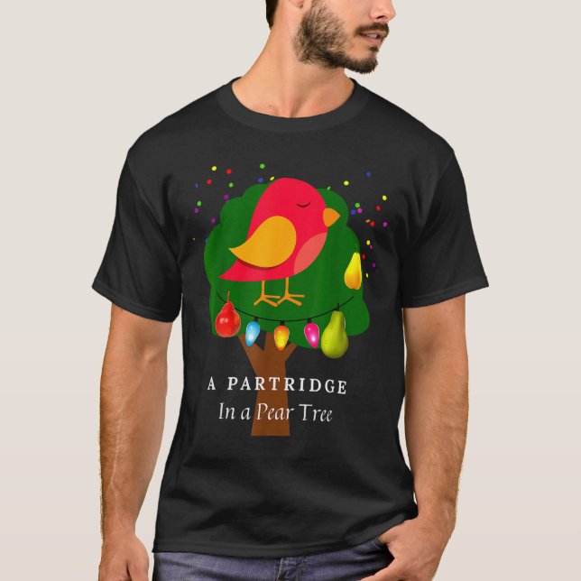 Partridge In A Pear Tree Twelve Days Of Christmas  T-Shirt (Vorderseite)