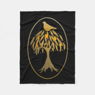 Partridge in einem Birnenbaum Gold Fleecedecke