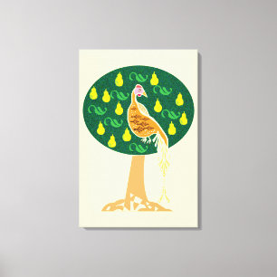 Partridge in einem Birnenbaum Leinwanddruck