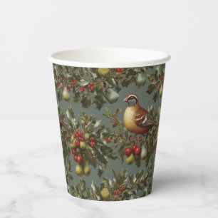 Partridge in einem Birnenbaum Pappbecher