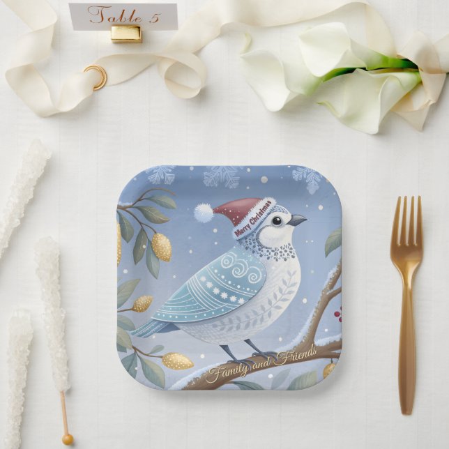 Partridge in einer Birnbaumpapierplatte Pappteller (Hochzeit)
