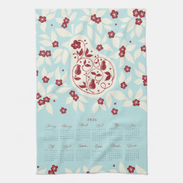Partridge Pear Tree 2026 Calendar Geschirrtuch