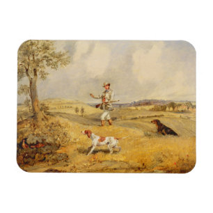 Partridge Shooting (Öl auf Tafel) Magnet