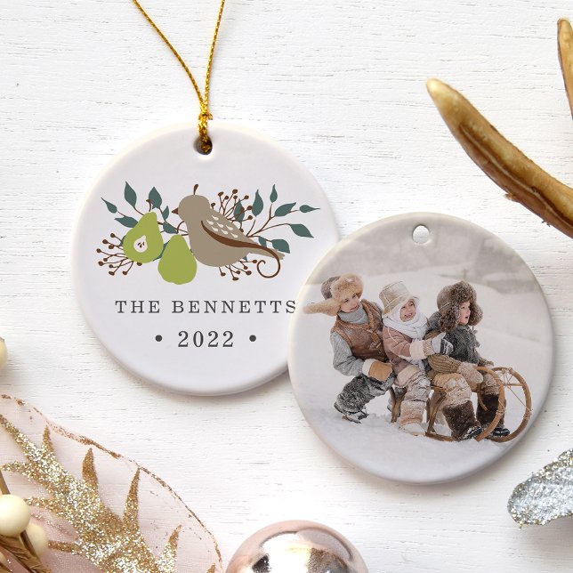 Partridge und Peer Personalisiert Holiday Foto Keramik Ornament (Von Creator hochgeladen)