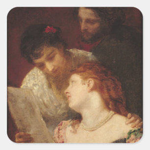 Party, 1874 quadratischer aufkleber