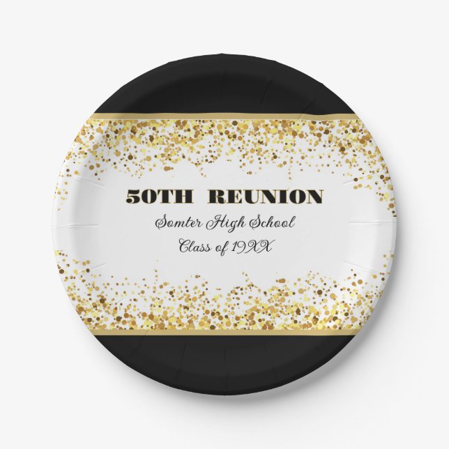 Party! 50th Class Reunion custom  Pappteller (Vorderseite)