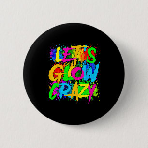 Party 80er Gruppen-Team lasst verrückte Retro-Farb Button