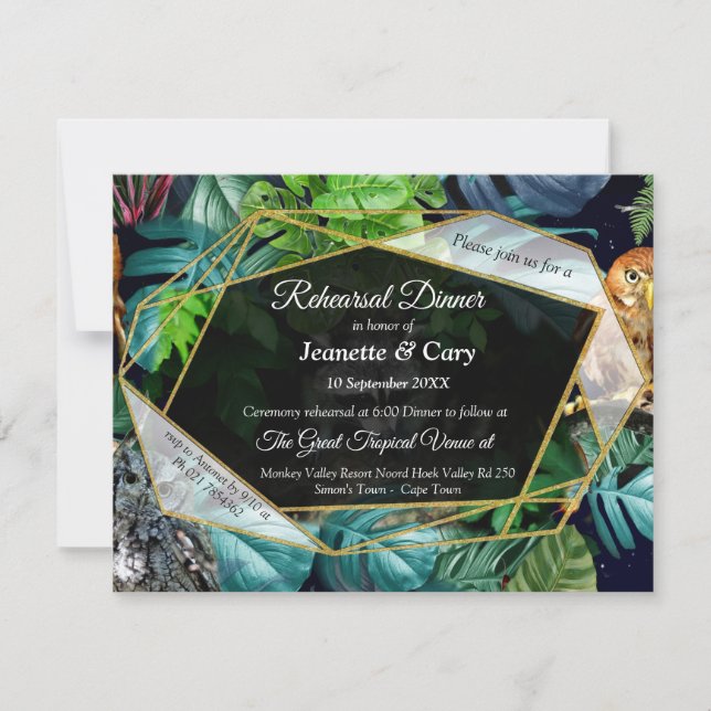 Party-Abendfest zum Thema Einladung (Vorderseite)