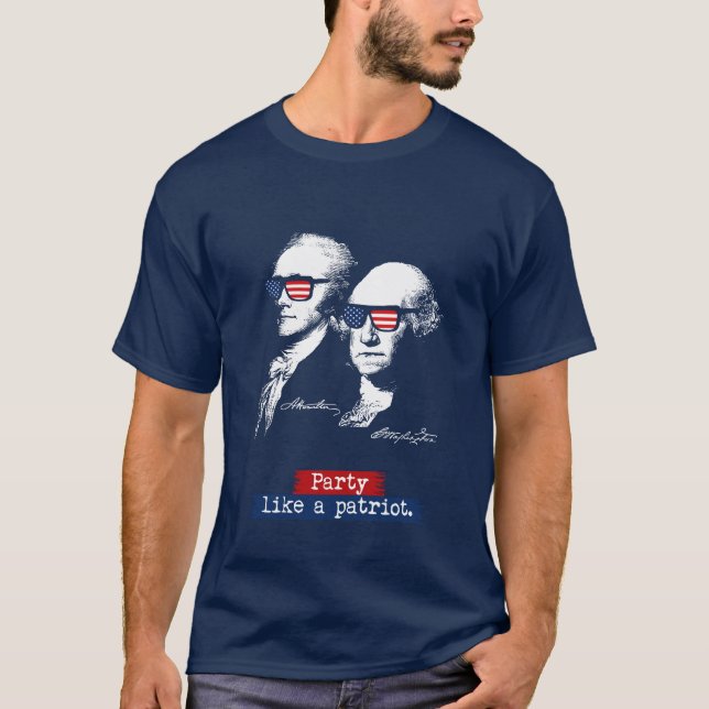 Party Alexanders Hamilton Washington mögen einen T-Shirt (Vorderseite)