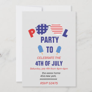 Party am 4. Juli Einladung