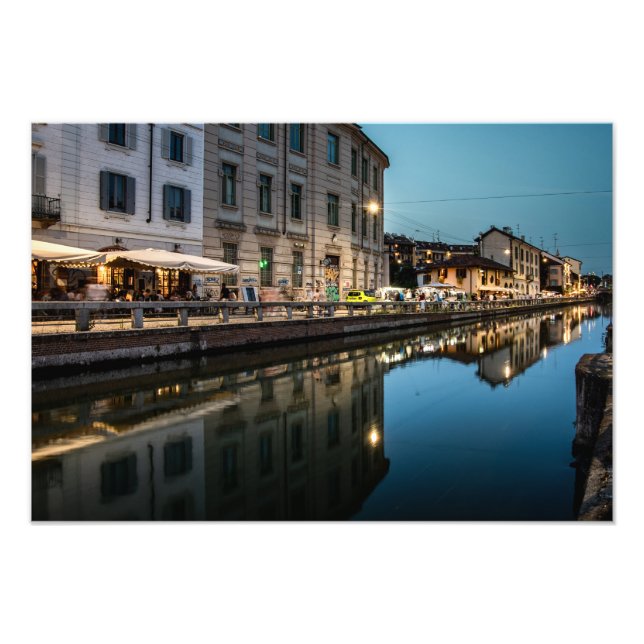 Party am Niviglio-Kanal Fotodruck (Vorne)
