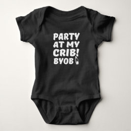 Party an meinem lustigen Baby der Krippe BYOB Baby Strampler