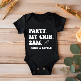 Party an meinem Schreibtisch um 2 Uhr | Niedlich F Baby Strampler