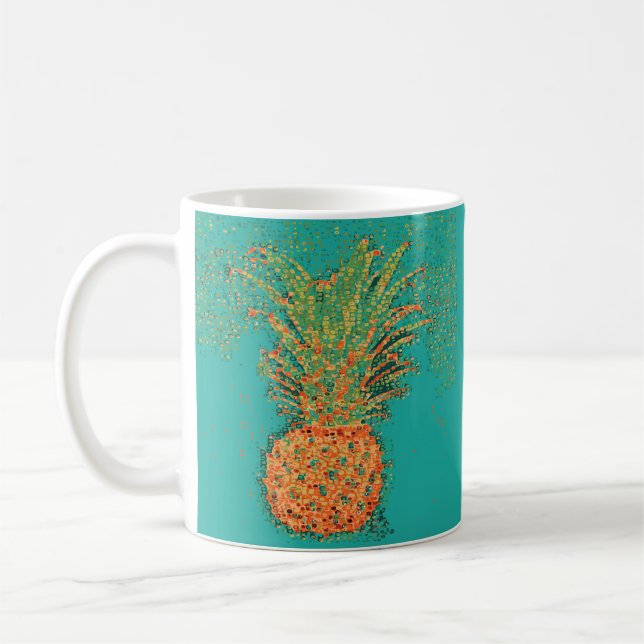 Party Ananas-Abstrakt Ananas auf hell Kaffeetasse (Links)