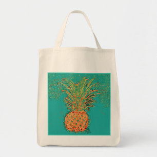 Party-Ananas-Abstrakter Ananas auf Hell Tragetasche