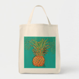 Party-Ananas-Abstrakter Ananas auf Hell Tragetasche