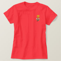 Party Ananas Pflaster bestickter T - Shirt