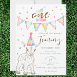 Party Animal 1. Geburtstag Einladung | Goat & Frie