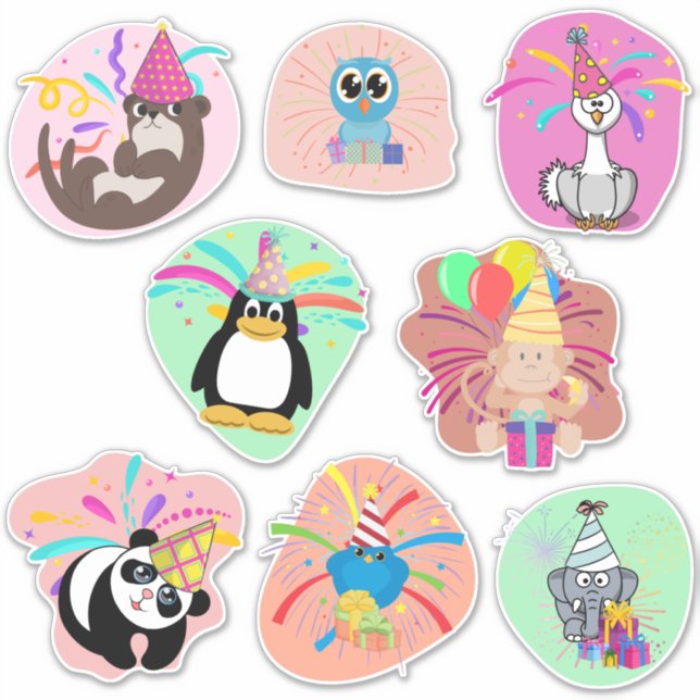 Party Animal 8 Pack Collection Aufkleber (Vorderseite)