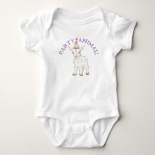 Party Animal Baby Bodysuit - Funny Goat 1st Outfit Strampler