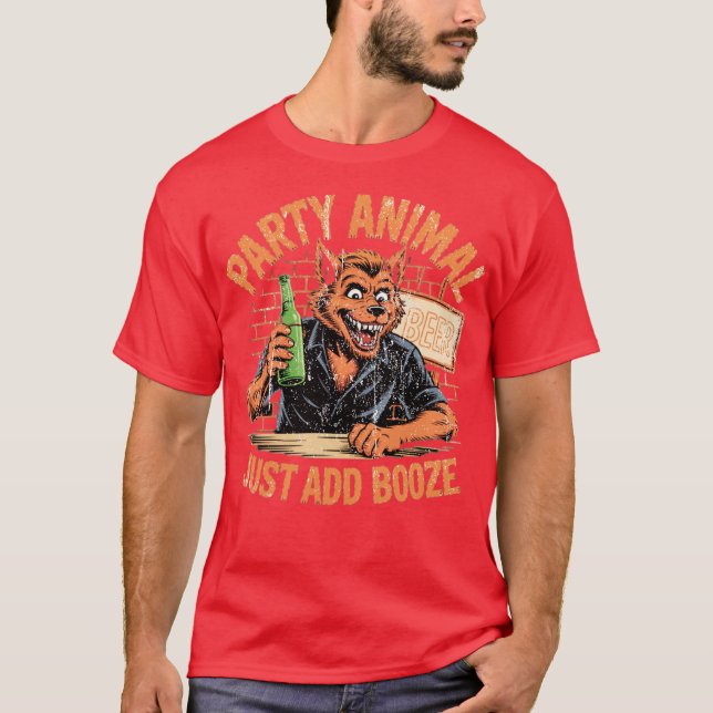 Party Animal einfach hinzufügen T-Shirt (Vorderseite)