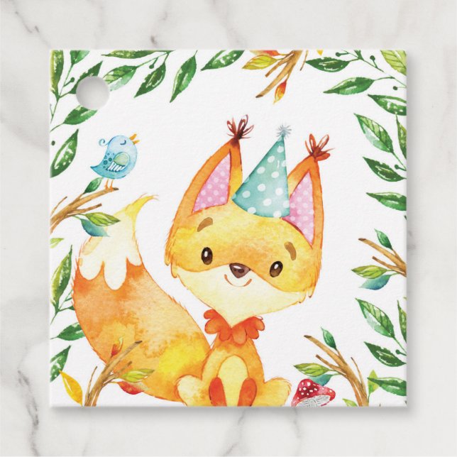 Party Animal fox merci pour les étiquettes (Devant)