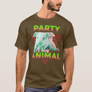 PARTY ANIMAL Funny Pig Lover Girls Boys Kinder Far T-Shirt