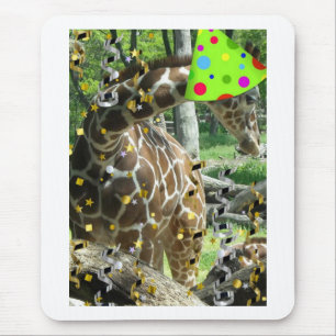 Party Animal Giraffe Mousepad