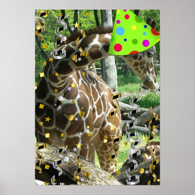 Party Animal Giraffe Poster (Vorne)