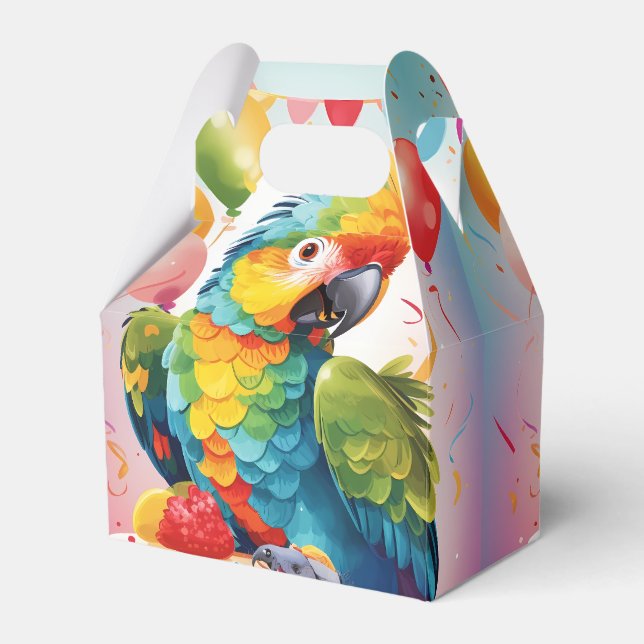 Party Animal Niedlich Parrot v2 | Geschenkschachtel (Vorderseite)