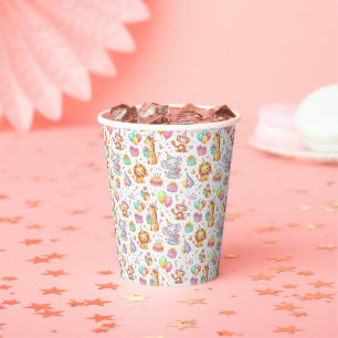 Party Animal Parade – Wasserfarben-Geburtstagsdesi Pappbecher