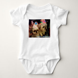 Party Animals Bodysuit für Babys von HAS Juwelen Baby Strampler