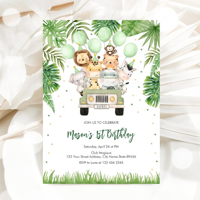 Party Animals Boy Birthday Invitation Einladung (Von Creator hochgeladen)