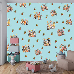 Party Animals Halloween Thema Tapete