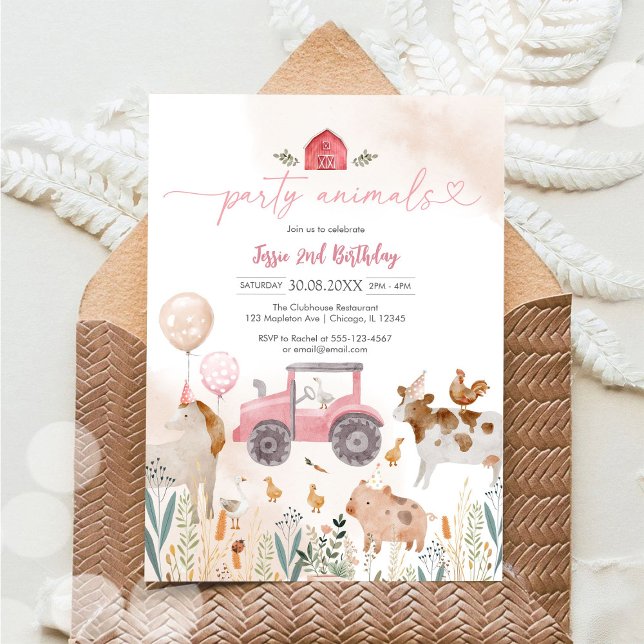 Party Animals Kids Birthday Invitation Einladung (Von Creator hochgeladen)