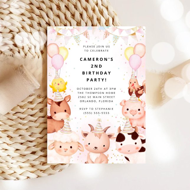 Party Animals Safari Birthday Party Invitation (Créateur téléchargé)