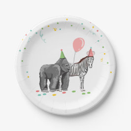 Party Animals Safari Zoo Party Girl Wild Geburtsta Pappteller