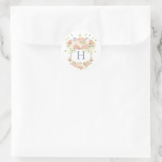 Party Aquarell Wappen Runder Aufkleber (Tasche)