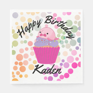 Party auf der Birthday Blobfish Papierplatte Serviette