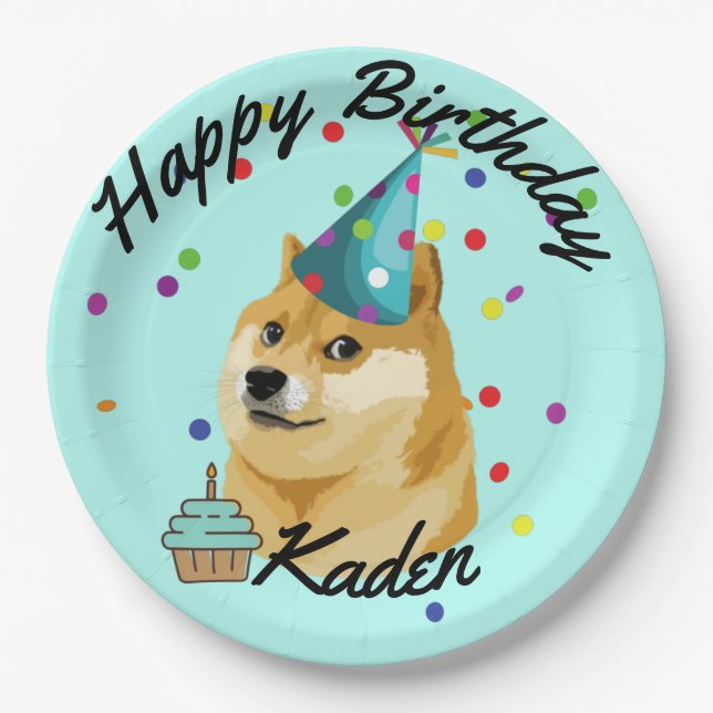 Party auf der Papierplatte zum Geburtstag Pappteller (Vorderseite)