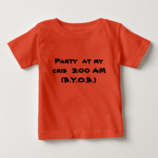 Party auf Einladung Baby T-shirt (Vorderseite)