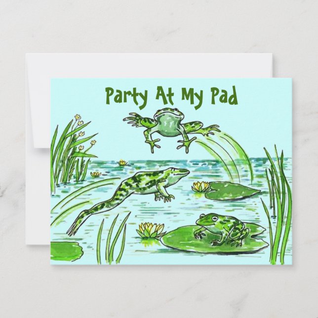 PARTY AUF MEINER PAD-PATTE FÜR DIE LEITUNG DER INV EINLADUNG (Vorderseite)
